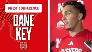 Nebraska WR Dane Key meets with the media after Nebraska's 20-17 win over Cincy in KC