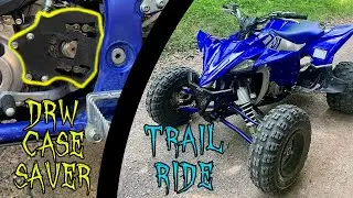 DRW CASE SAVER / CHAIN GUARD INSTALL AND TRAIL RIDE | YAMAHA YFZ 450R| ATV / QUAD / ORV