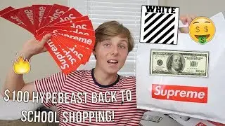 UNDER $100 HYPEBEAST BACK TO SCHOOL SHOPPING UNBOXING! (Off-White, Supreme, Etc.)