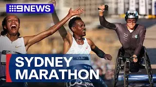 Records broken in historic Sydney Marathon wins | 9 News Australia