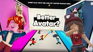 PLAYING THIS AVATAR GAME WITH MY SISTER BACON GIRL! #roblox #avatar #viral #fyp 