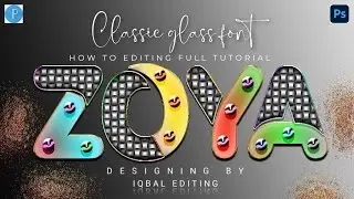 Glass font editing editing classic style how to make in Pixellab & ps touch stylish name editing
