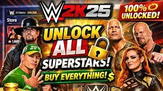 WWE 2K25 How To Unlock EVERY Superstar (Store + MyRise + Showcase GUIDE) 🔓