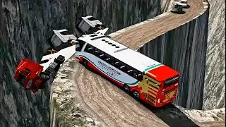OMG  😱🥶 Crazy driver trying to cross Dangerous mountain road | ATS
