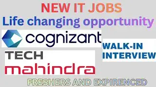 COGNIZANT,TECH MAHINDRA LATEST IT JOBS NOTIFICATIONS 2025 TELUGU