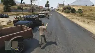 GTA V Karen Kills NPC and gets shot by The Lost MC