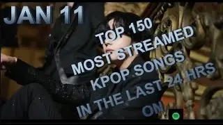 TOP 150 MOST STREAMED SONGS ON SPOTIFY IN THE LAST 24 HRS JAN 11
