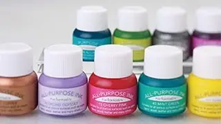 All Purpose Inks - Colouring a Doily and Seambinding