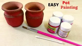 2 Easy Pot Painting | Pongal Pot Decoration | Diy Pot Painting Ideas | Home Decor | Krithik's Kraft