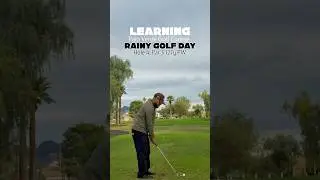 Learning how to play golf in the rain. PHX, Arizona golf is wet right now! #rain #golf #golfswing