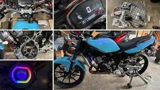 Modifikasi ninja R (kis) ) fullwave+biled + custom indikator bensin + speedometer digital)