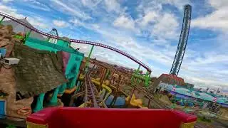 On RIDE POV ✨🎢😃 The Rhombus Rocket Rollercoaster 🚀 Front Row ✨ Fantasy Island Theme Park [ 4K ]