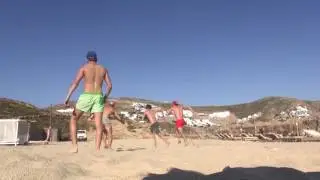 On a beach with superstars