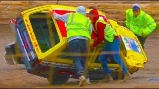 3 WHEELER CAR CRASHES! Reliant Robin Banger Racing Compilation