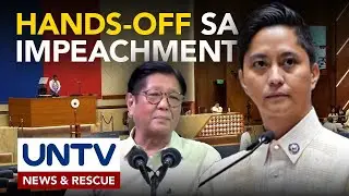 House Majority Leader Sandro Marcos, hindi makikialam sa impeachment vs PBBM