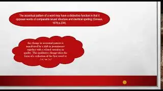 LESSON 06- DISTINCTIVE WORD ACCENTUAL PATTERN