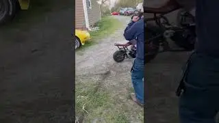 TUCKS NEW BUILT 212 SWAPPED MM80 MINI BIKE (ALMOST LOOPED IT)