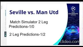 FO's and Match Simulator Europa League Quarter Finals Leg 2 Predictions