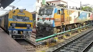 New 3 Phase Memu Train And Tata Steel Print Wap7+SuperFast+Express+ Speedy Attack Bauria Station
