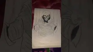 Ghost drawing 👻 #shorts #youtubeshorts #uniqueartie #drawingstyles #viral #uniqueartstyle #ghost