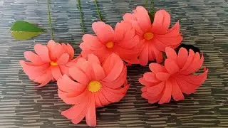 🌸 Easy Crepe Paper Flower Making | Beautiful DIY Paper Daisy Tutorial