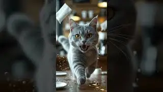 When Your Cat Becomes a Barista 😺☕️ #funnycat #baristacat