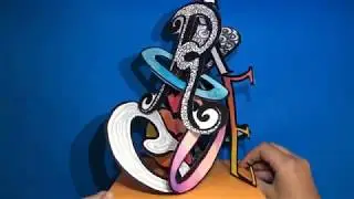 Grade 4 2D to 3D Paper Letter Sculptures   Day 1 Creating the Letters
