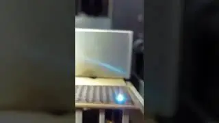 Laser cutting of gold honeycomb structure
