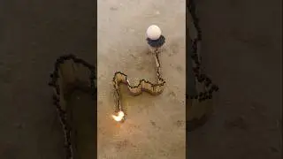 Cooking Egg with Just Match Flames &ndash; Watch! #MatchstickMagic #EggFire #shorts