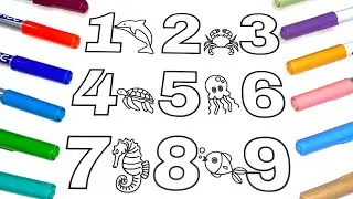 Counting. Colouring and painting for kids and toddlers.Nisha colouring