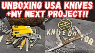 Pocket Knife Unboxing - Massive Vintage Haul + Two USA Bucks for Charity Auction!