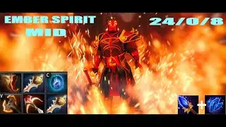 Ember spirit mid dota 2 | старый добрый спирит через бф и криты+рапирка(2) | 🔥 мид дота 2 (7.29b).