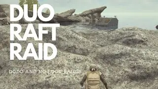 Raiding a turret raft! Getting in! Part 1/2 SOLO SMALLTRIBES PVP with Martin Slow #134