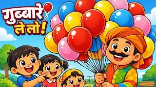 गुब्बारे वाला | Gubbare Wala | Gubbare Lelo Gubbare | Hindi Baby-Poem Rhymes For kids and Toddlers