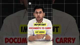 💥CAT 2024 Exam Day: Things to Carry 🤔| Most Important Documents ❗ #shorts  #MBA2024 #CAT2024