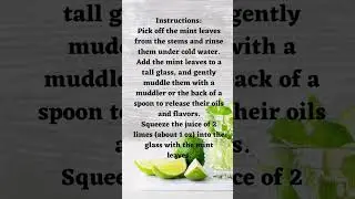 HOW TO MAKE A MOJITO COCKTAIL