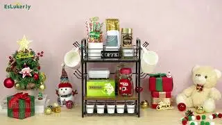 EsLuker.ly 3 Tier Coffee Bar Organizer Video