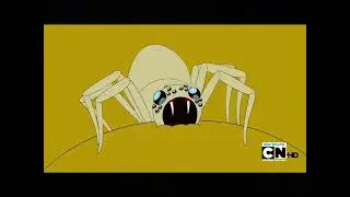 Jake the dog getting bit by spider meme