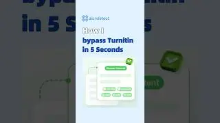 How I bypass Turnitin in 5 seconds  #aiundetect #ai #alltools #homework #studyhacks