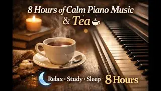 8 Hours of Calm Piano Music & Tea ☕ Night Relaxation for Sleep, Study & Deep Focus
