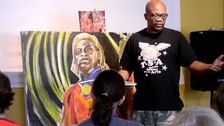 WherestheCat.com  Artist Wade Harrison at B-Bop Records