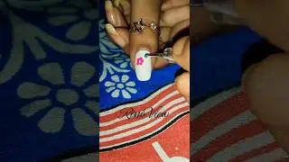 🧡🤍Easy floral nail art design💅🏻//shorts#dottingnailart#youtubeshorts#RimView