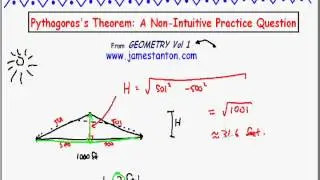 An Unintuitive Pythagorean Surprise! (Tanton Mathematics)