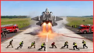 Иран в шоке! Женщина-пилот истребителя F-35 взлетает на полной скорости в сторону Ближнего Востока.
