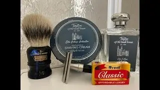 Eton college tobs-special edition Duke 3 synthetic fibre faux Sapphire-316 razor-treet blade