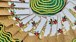 Make Holiday tags through Die Cutting and Dry Embossing
