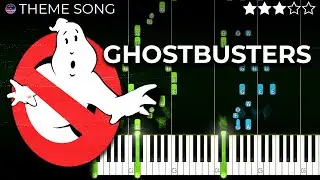 Ghostbusters Theme 1984 🎹 | Visual Piano Tutorial (Halloween Version)