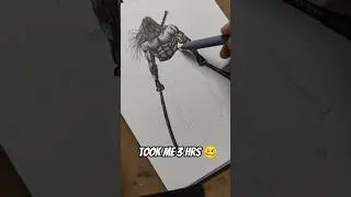 Dark Samurai Warrior Ink Sketch | Intense Black & White Fantasy Drawing Process for Artists #inkart