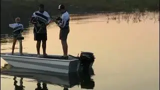 AluBass3.7 on the dam sunset