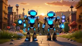 Four Marching Robots Beep and Bop | Robot Song for Kids | Nursery Rhymes and Learning Songs